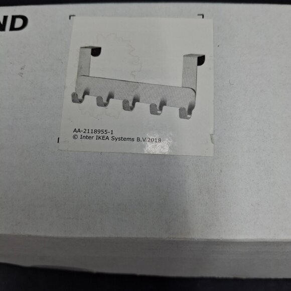 Ikea BROGRUND 203.285.44 Stainless Steel Door Hanger Floating Coat Towel 5 Hooks - Picture 6 of 9